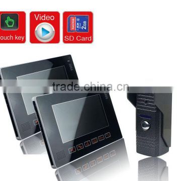 2.4Ghz touch screen 7 inch color intelligent wireless video door phone intercom system
