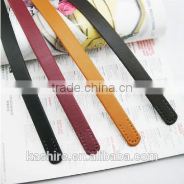 High quality cheapest with sewing hole imitation leather handle ,diy accessories