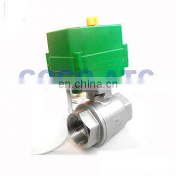 CTF-001 DN25 G1 " SS304 10NM Torque motorized ball 2 way electric water valve with Manual functions DC12V, CR01 2 wires