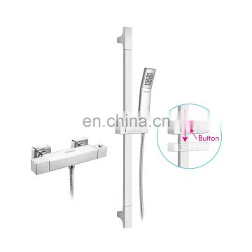 European Luxury Thermostatic Square Shower Faucet Set with High Pressure Shower Head