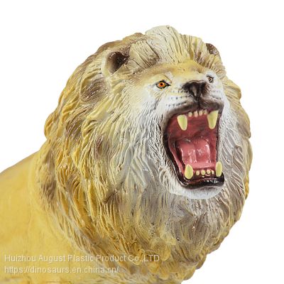 Hand Painting ODM OEM Soft vinyl Original Design Lion Wild Animal Model Toys filled with PP Cotton Gift for Kids