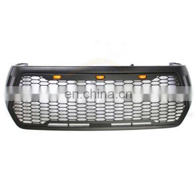 Mesh Grille with LED Suitable For Hilux Revo Rocco 2019+ Matte Black ABS Plastic