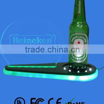 LED Acrylic Magnetic Floating Wine Bottle POP Display Stand