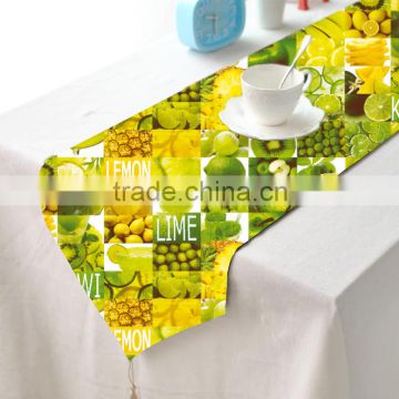 Wholesale colorful printed fruit graphic pvc Table runner