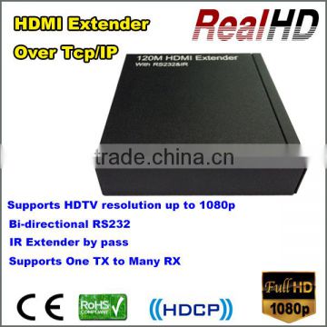 2016 China Best Quality 120m 1080p HDMI Extender by cat5e/6 With RS232