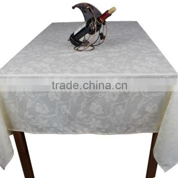 T/C popular jacqured white cheap table cloth