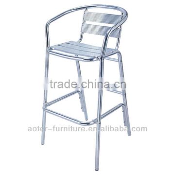 Outdoor aluminium Commercial bar stool high chair