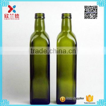 250ml square shape fancy olive oil glass bottles
