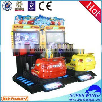 Best selling 42 inch indoor coin operated motion car racing simulator machine