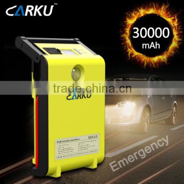 Carku brand portable car battery jump starter 30000mAh with LCD displayer 12V 24V jump starter power bank