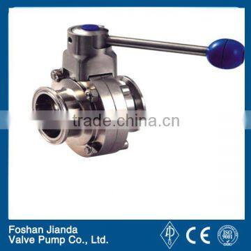 sanitary quick- install butterfly clamp valve/sanitary stainless steel valve