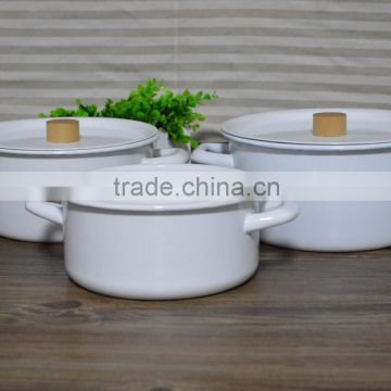 Enamel metal pot,travel food pot