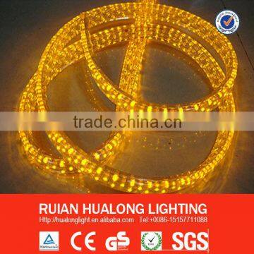 HL high quality low cost LED rope light flat 3 wires yellow