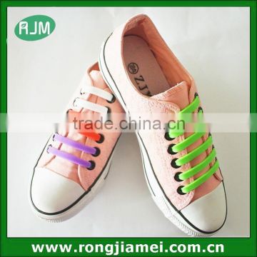 Patent Fashional Custom Shoelaces, Silicone Rubber Shoelaces Colorful
