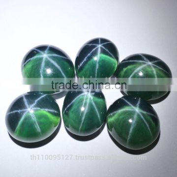 103 Ct Emerald Green Star Sapphire 6 Rays Lab Created Stone