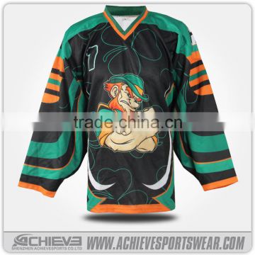 2016 Wholesale Sublimated Custom printing Ice Hockey Jerseys with your logo