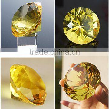 Diamond Cut Crystal Engraved Paperweight For Schoolroom Made in China