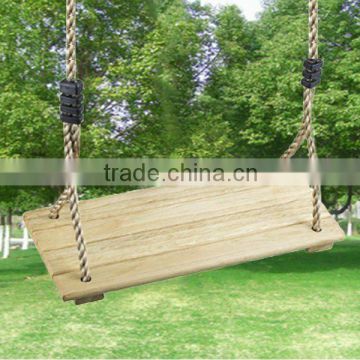 hard wooden swing with PE rope