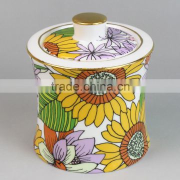 china wholesale sugar pot , ceramic containers small, ceramic tea coffee sugar containers