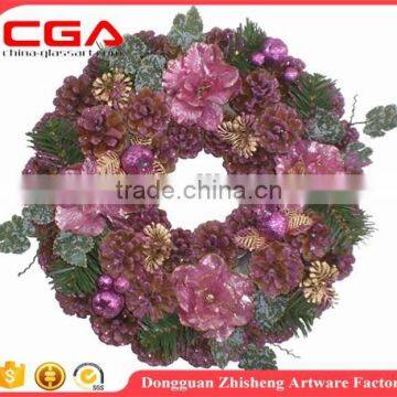 Wholesale festival garland christmas wreath ornament handmade wreath PVC christmas wreath