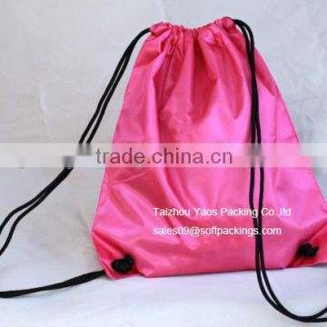 190T polyester string bag, reusable draw string bag