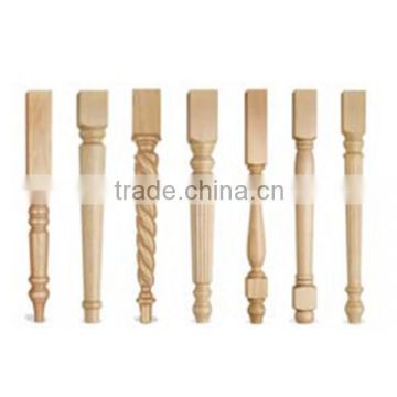 Supply various type of turned wood table legs