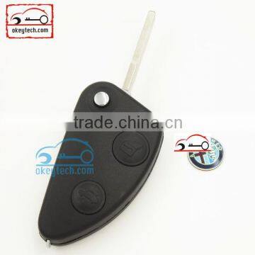 Free shipping car flip key shell for Alfa romeo 2 button Alfa key for Alfa romeo key