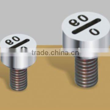 Screw type date code mould component