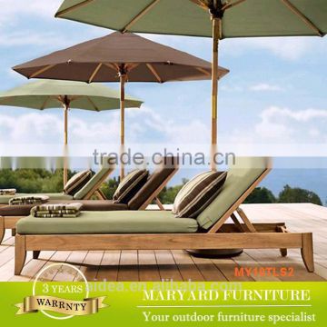 Garden pool sun lounger beach furniture teak wood lounger