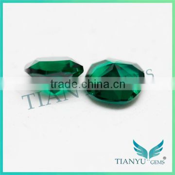 Wholesale blue emerald stone bulk gemstone /cushion cut synthetic colobian emeralds for sale