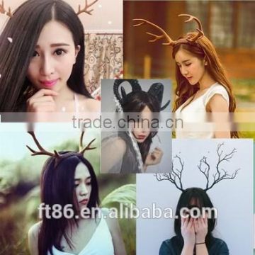 animals antlers plastic animals horn antlers for hair accessories