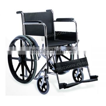 High quality steel folding chromed manual wheelchair