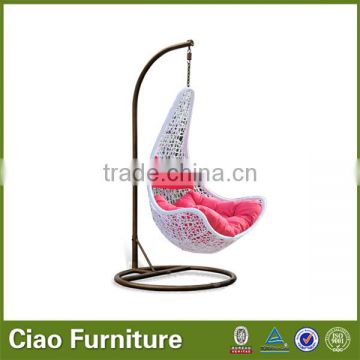 Maple leaf patio rattan hanging swing chair