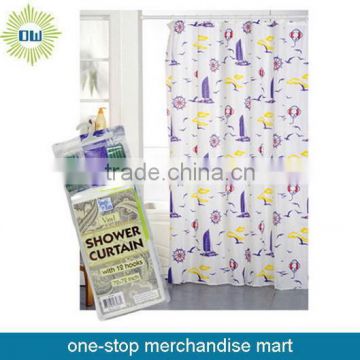 PEVA Custom Printed Waterproof Shower Curtain
