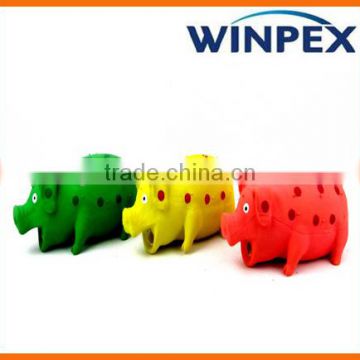 Latex pig dog toy, Soft latex dog toy, Pig shape latex toy