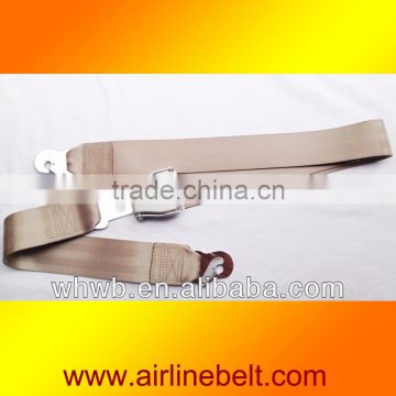 Two point airplane safety belt