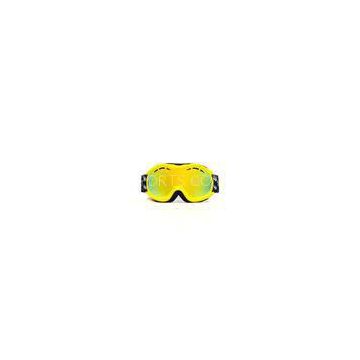 Double Lens No Fog Kids Snowboarding Goggles for Girls , Yellow / Blue / Green