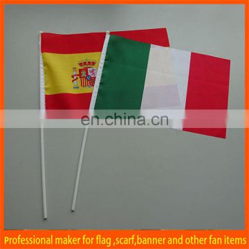 custom wave hand flag with pp pole