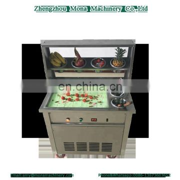 High performance double pan Thailand rolled fried ice cream machine with low price