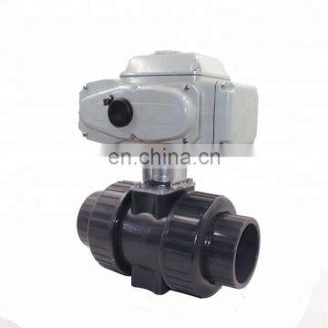 motorized electrical valve 3way horizontal ball valve PVC  CTB-005 25mm 32mm 40mm 50mm