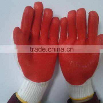 rubber coated cotton glove/rubber gloves