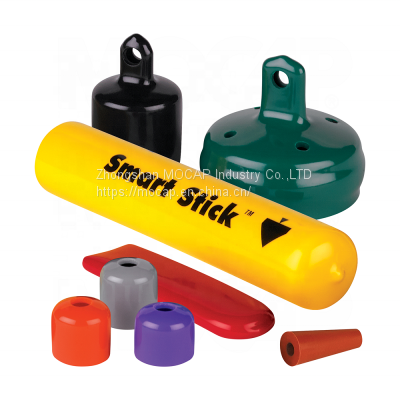 Customized plastic vinyl PVC pipe end cap with hole and print