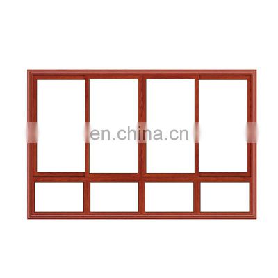 Cheap Price of Wood Grain Finish Aluminum Window Aluminum Glass Wooden Windows for Sale