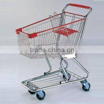 240L chrome plated supermarket store grocery retail trolley cart