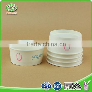 White lovely pattern disposable OEM ice cream paper cup with lid                        
                                                                                Supplier's Choice