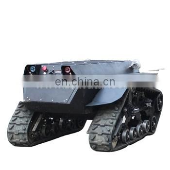 mini small steel crawler chassis rubber track all terrain transporter robot chassis