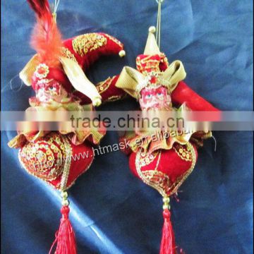 Pastoral home accessories mullmull craft ornaments christmas gift two style doll hanging feet hanging