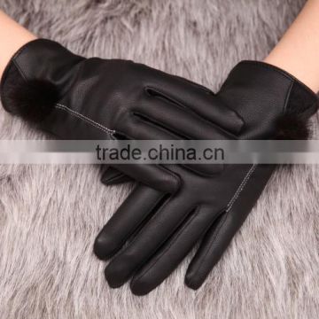 New Fashion Women Girls Winter Soft Leather Mitten Gloves Warm Driving Gloves ,Touch screen Gloves