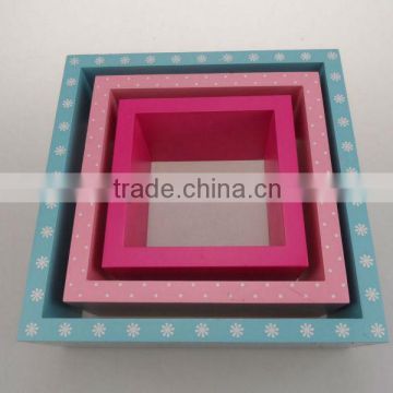 set of 3 MDF colorful wall shelf wall cubes wall cube shelves
