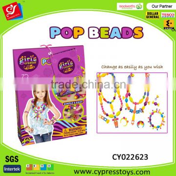 2016 Newest item 72pcs DIY pop beads playset for girls